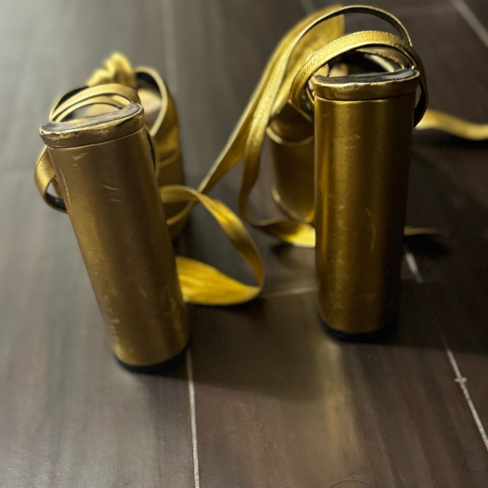 Saint Laurent Paige Gold Platform severely damaged hence price. - Picture 3 of 10